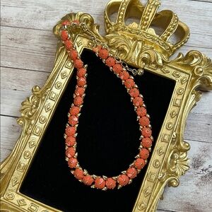 Vintage Trifari Orange “Forget Me Not” Necklace